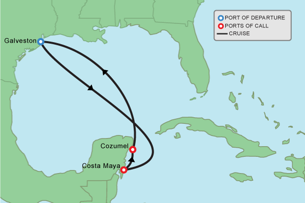 Cruise itinerary map