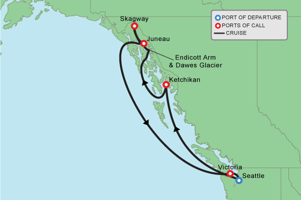 Cruise itinerary map