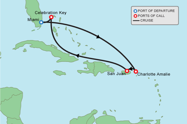 Cruise itinerary map