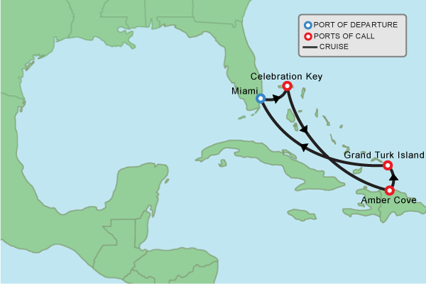 Cruise itinerary map