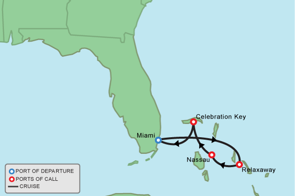 Cruise itinerary map
