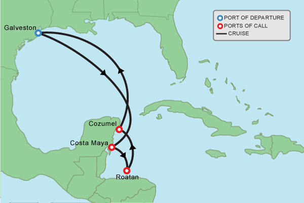 Cruise itinerary map