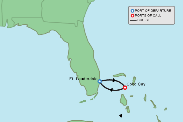 Cruise itinerary map