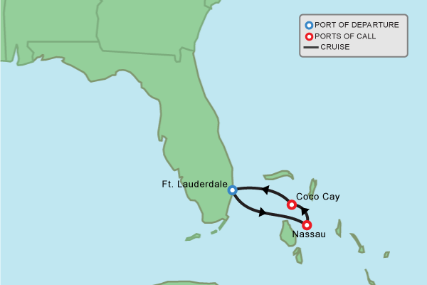 Cruise itinerary map