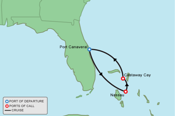 Cruise itinerary map