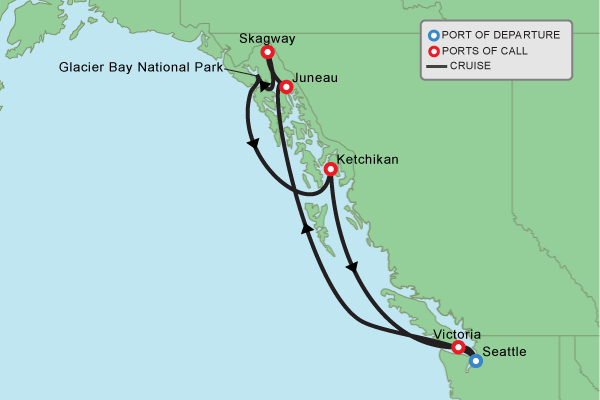 Cruise itinerary map