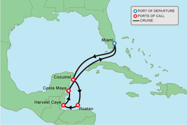 Cruise itinerary map