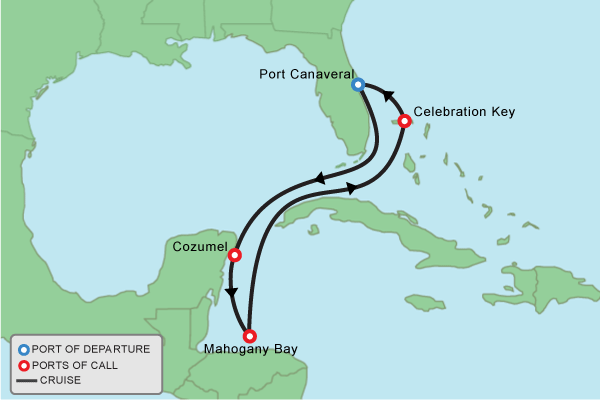 Cruise itinerary map