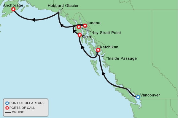 Cruise itinerary map