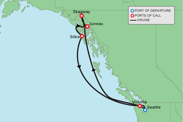 Cruise itinerary map