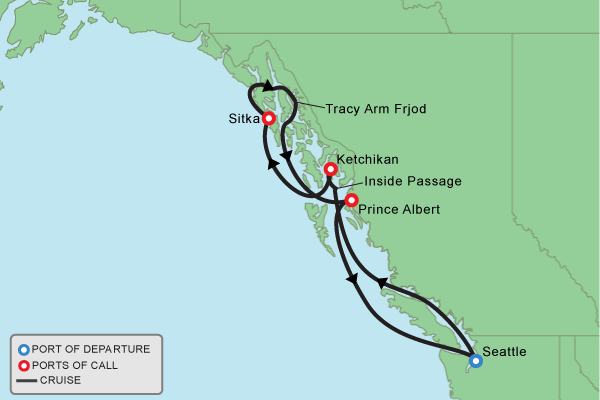 Cruise itinerary map
