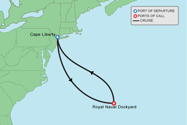 Cruise itinerary map