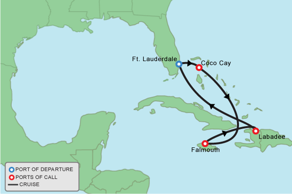 Cruise itinerary map